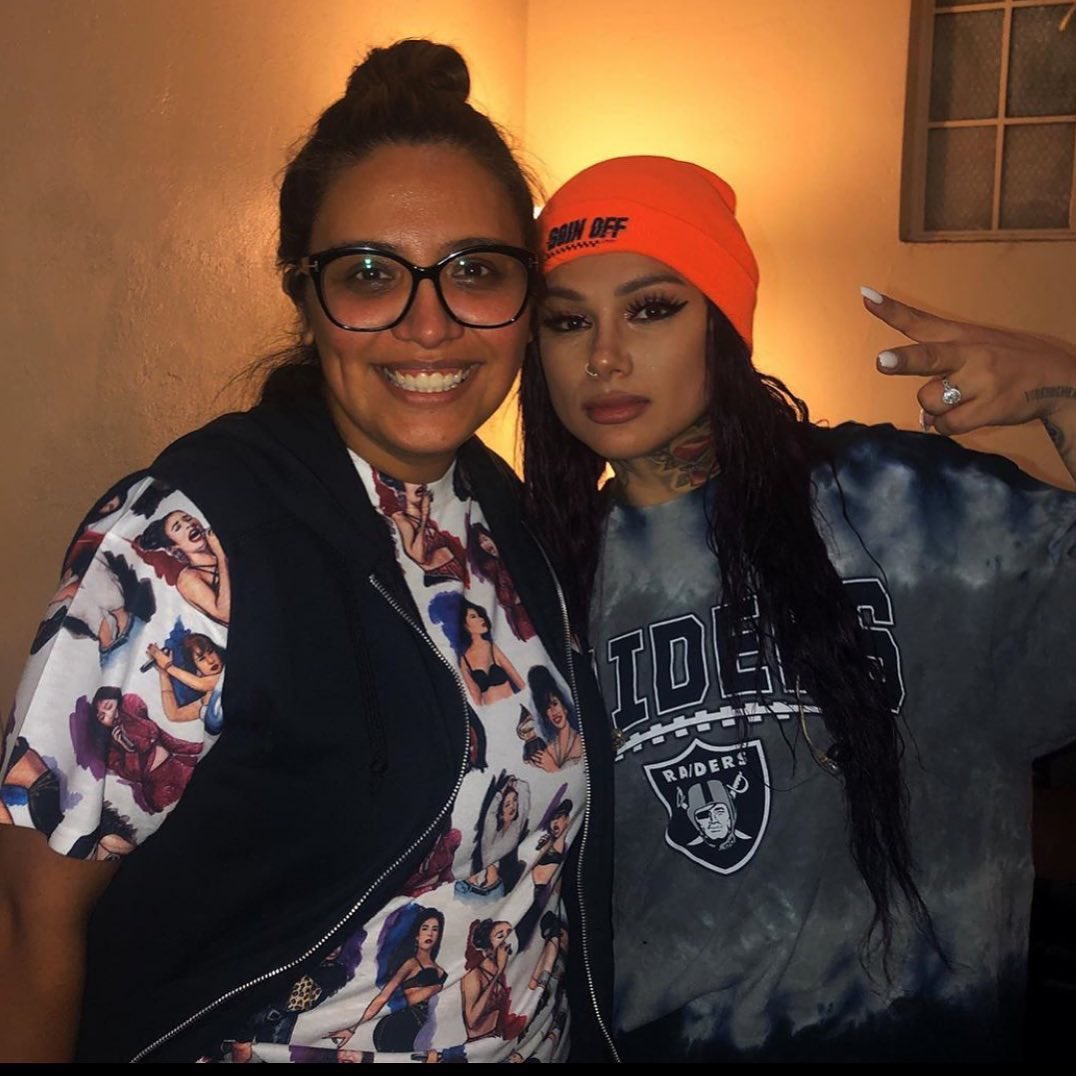 Yo!!! @SnowThaProduct & @cristela9 in a pic together makes my corazòn so dang happy! Hoping these two create something amazing one day! Note, repping the only queen #Selena and the #RaiderNation all in one pic? Did #Jesus bring this all together just brighten my day!? #itworked