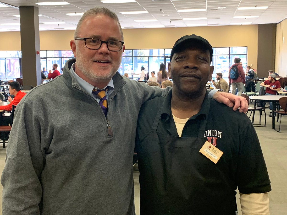 UnionUniversity's tweet photo. Todd Brady, vice president for University Ministries, wrote about how his friend Simon, who works in Union’s dining hall, honored Brady with an invitation to Family and Friends Day at Simon’s church, West Bemis Missionary Baptist Church.

https://t.co/fPXM2BzV6a https://t.co/kVw0eHJfsR