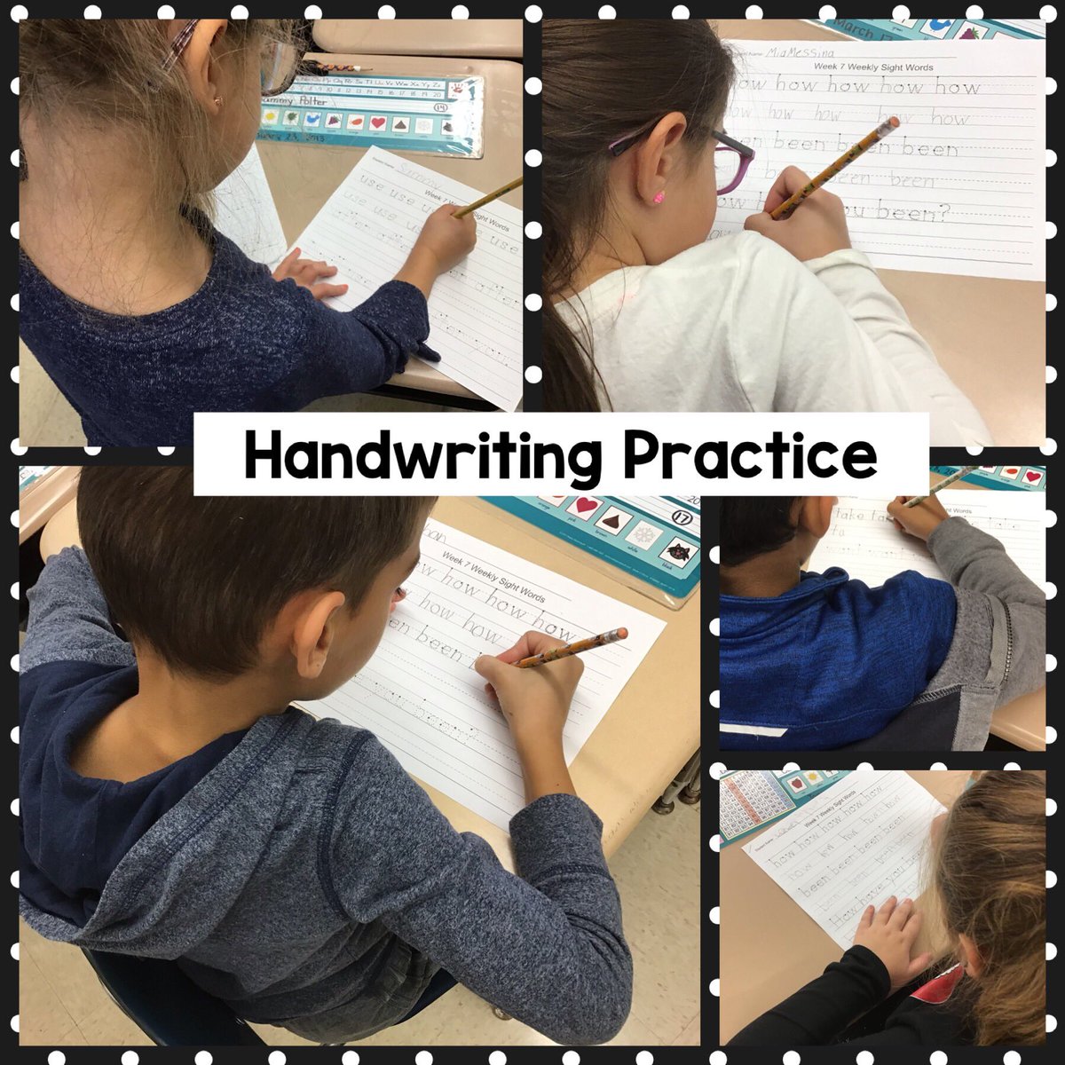 cbmtaylor's tweet photo. Room 109 rocked their handwriting practice today! Check out that neat handwriting! Way to go first grade! https://t.co/OFNnZhVoOf