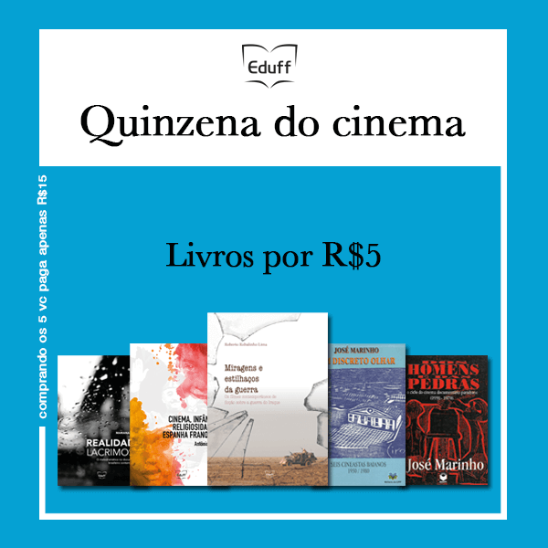 EditoraUFF's tweet image. Até sexta, 15/11: Quinzena do Cinema. Livros selecionados por R$ 5,00. O combo dos 5 custa apenas R$ 15,00. No site da Eduff - eduff.uff.br/index.php/prom… - e na Livraria Icaraí, Reitoria da @uff_br. #UFF #Promoção