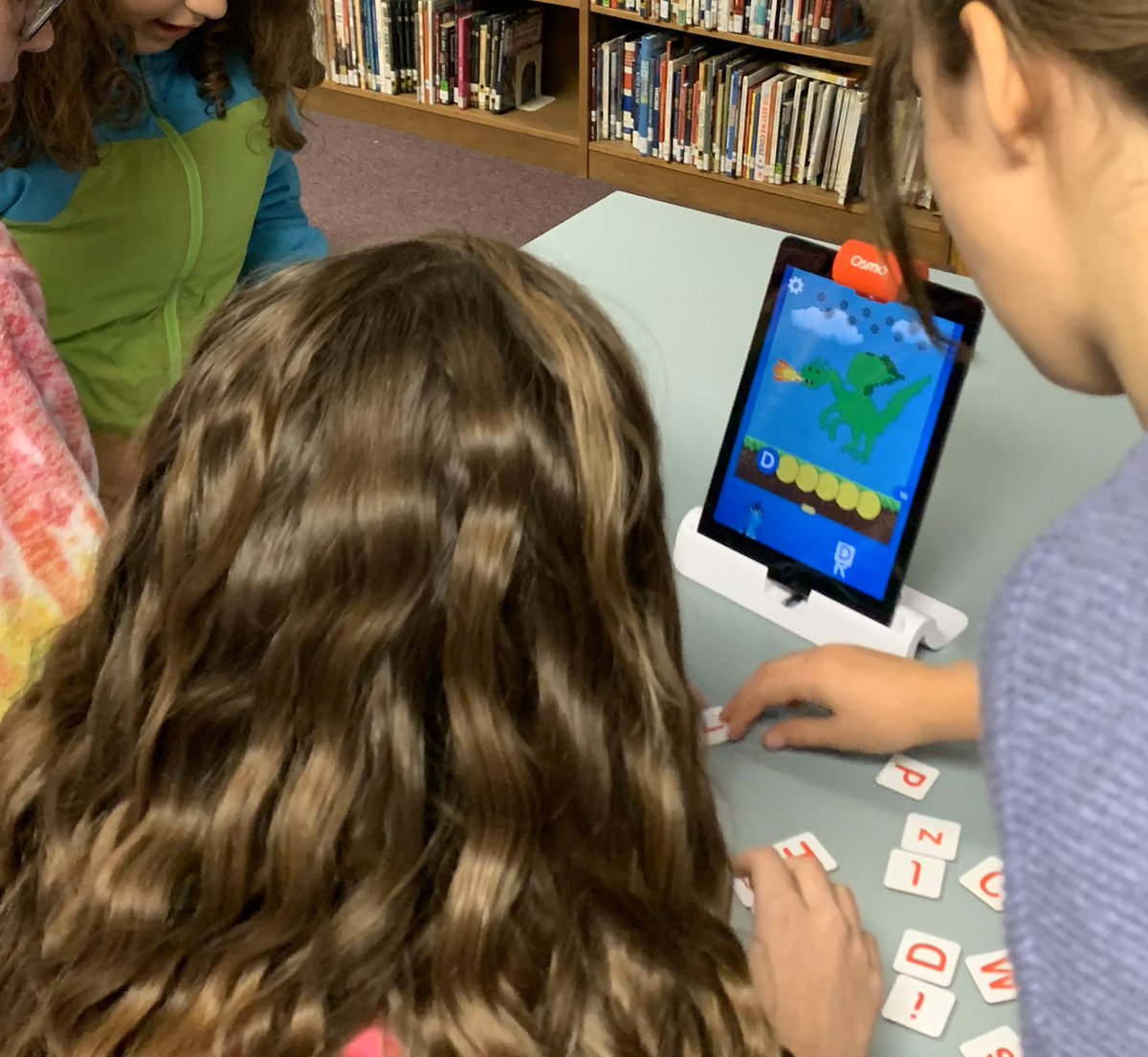 Great energy in our middle school library media center!  Advisory students are engaging in a choice of STEM and problem solving activities.
