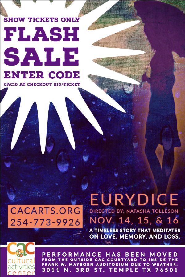 CACARTSTEMPLE's tweet image. New Exhibits Open and Onstage:Eurydice, Friday Nov. 15 - mailchi.mp/cacarts/member…