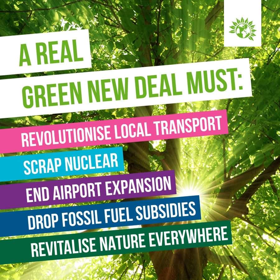 How @TheGreenParty will fight the Climate Emergency:
✅ #GreenNewDeal
✅ 100% #Renewables
✅ Free buses
✅ Train Investment
✅ Promote #Cycling
✅ #ReWilding
✅ Stop #AirportExpansion
✅ Encourage a #PlantBasedDiet
✅ #ZeroGrowth & #DeGrowth
#ReasonsToVoteGreen  #VoteGreen2019