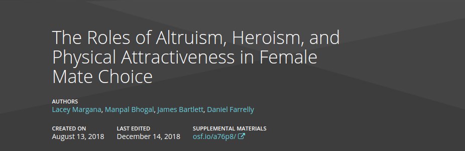  Heroísmo:Mulheres são atraídas por homens que demonstram atos de heroísmo.Especialmente se eles forem atraentes e se elas estiverem interessadas num relacionamento de longa duração. https://psyarxiv.com/kgpvy/&nbsp;
