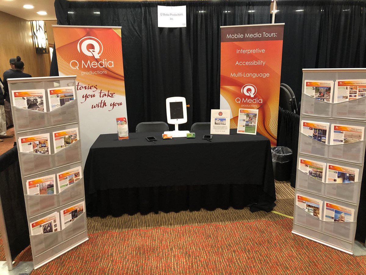 QMediaProUSA's tweet photo. Our booth is setup and we’re ready to talk about mobile media tours! Please come see us in booth 100 if you’re interested in adding or updating a tour at your facility. #NAIConference. https://t.co/KHGvWmLkXN