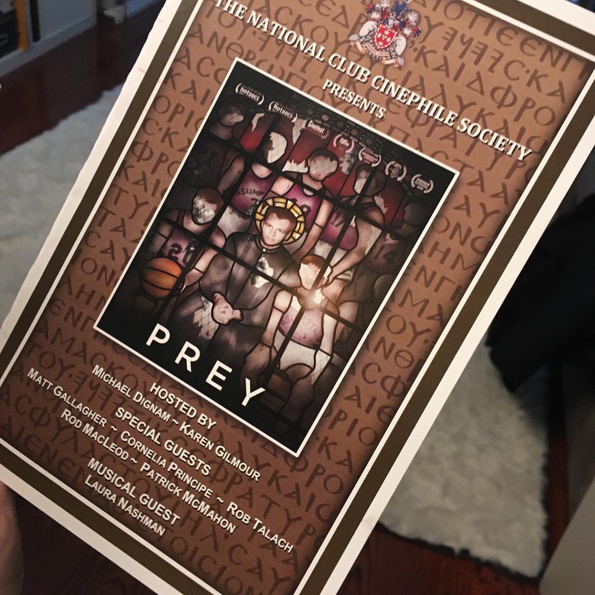 ElleAartist's tweet photo. I attended a pre-screening of the documentary Prey, for which the subject matter is clergy abuse in Ontario. It was followed by a Q&A with the producer, director, survivors and lawyer who worked on the plaintiffs cases. It will air on TVO, November 19th at 9pm. #ElleA @TVOdocs https://t.co/w3qrbYEanC