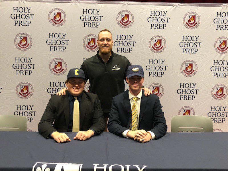 HGPBaseball's tweet image. Congrats to Will Binder @LaSalleBase &amp;amp; John Neeld @coppin_baseball on signing their NLI’s today! #championshipculture