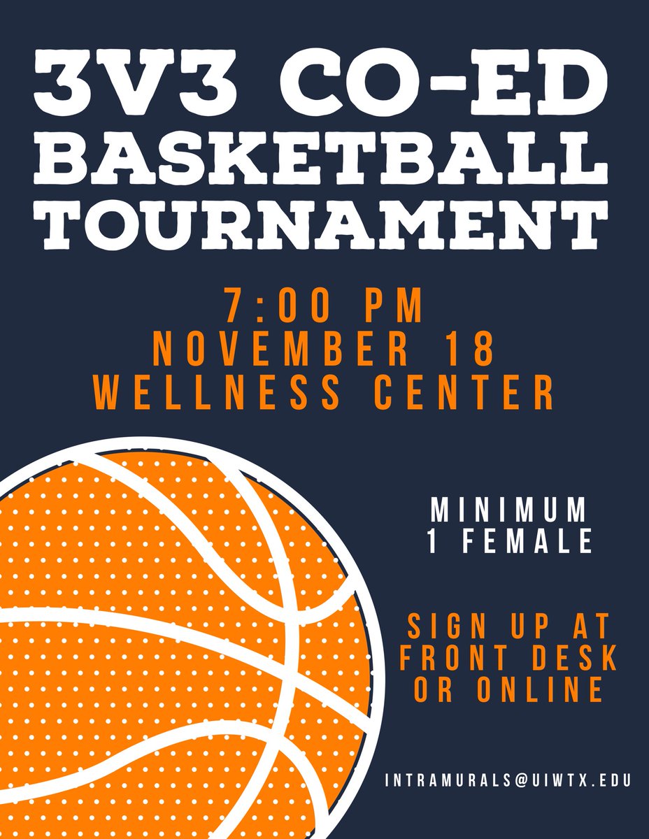 UIW_Intramurals's tweet photo. Register online at https://t.co/LS4Yr6TLxu https://t.co/YPxr2GsMOI
