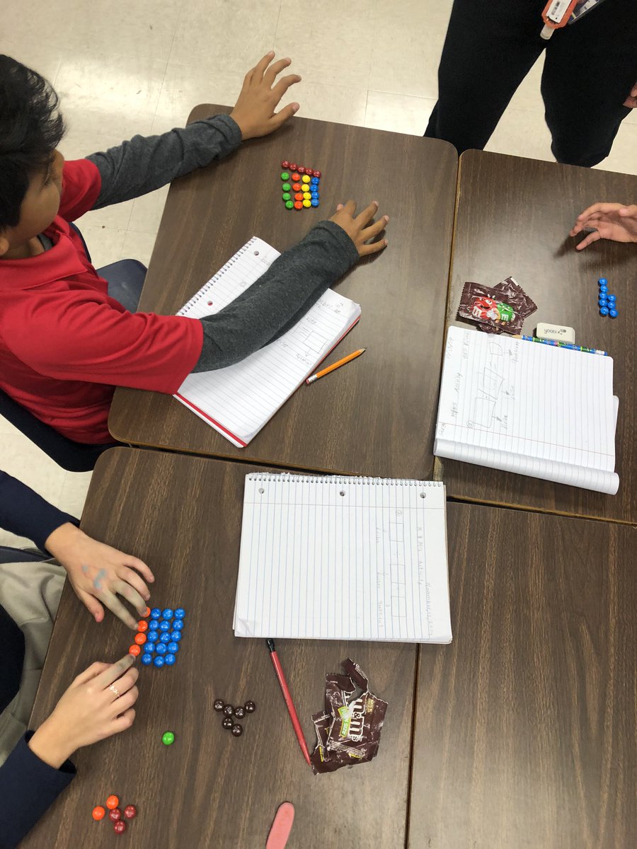 txcoachjen's tweet photo. Enjoying division with M&amp;Ms with Ms. Rivera. What a fun, delicious lesson! #mathletic #bisdshines @MarMRiv https://t.co/luERM4Wabr