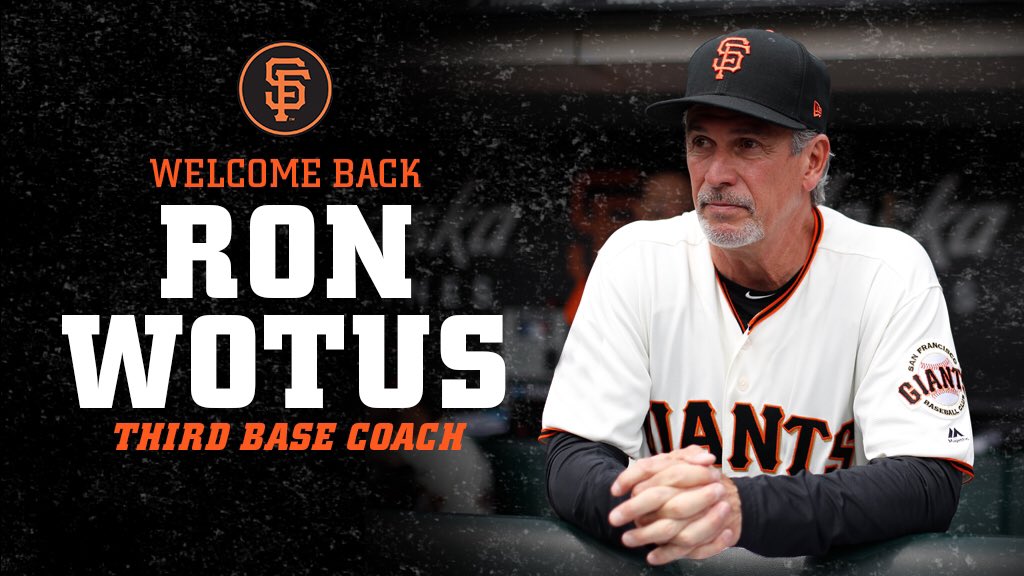 SFGiants on Twitter: "We are thrilled to welcome back Ron Wotus to ...