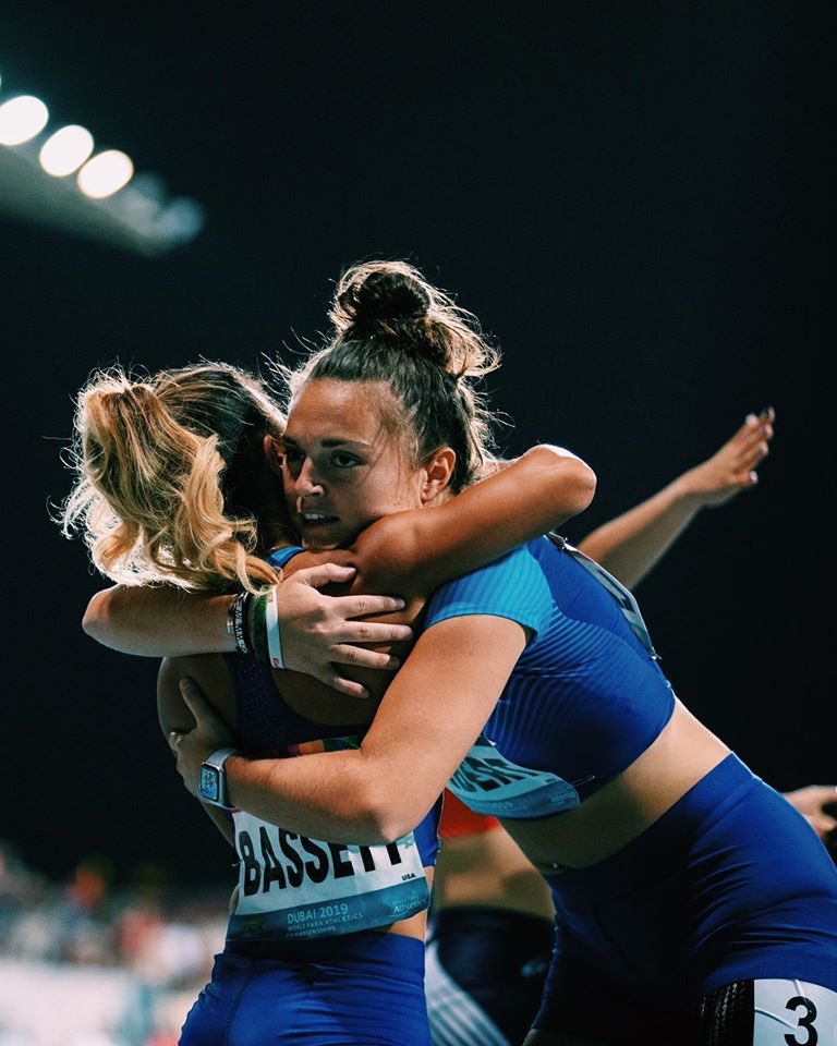 RiverHawkWLax's tweet photo. UMass Lowell alum Noelle Lambert finished in fourth place in the 100 meters at the Paralympic Games World Championships in Dubai today. Her time of 16.31 set a new American record!!⁣
⁣
Keep killin’ it out there Noelle 💪🏼⁣
⁣
#UnitedInBlue | #AEWLax https://t.co/9XjMyTyjve