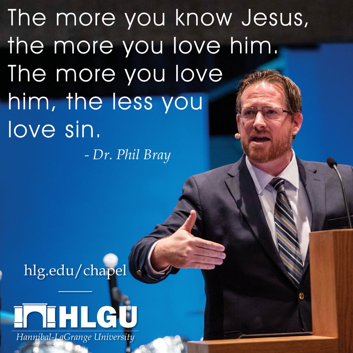 HLGuniversity's tweet photo. We loved having alum and trustee Phil Bray as our chapel speaker today! Listen to his message here: https://t.co/hyPoDxrotv #knowledge4service #LearnItLiveIt https://t.co/crFVoFGrwL
