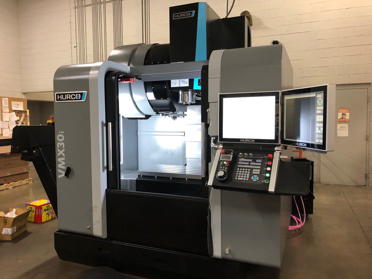 MachinerySource's tweet photo. Another Hurco VMX30i sold to an Illinois customer! VMX30i features 30"x20"x24" travels, CAT40 Big Plus 12,000 RPM spindle & 30-Tool ATC. Best of all the Hurco MAX5 conversational control with 3D solid model import capability. #Hurco #CNC #machinist #conversationalprogramming https://t.co/jOle6yZHmq