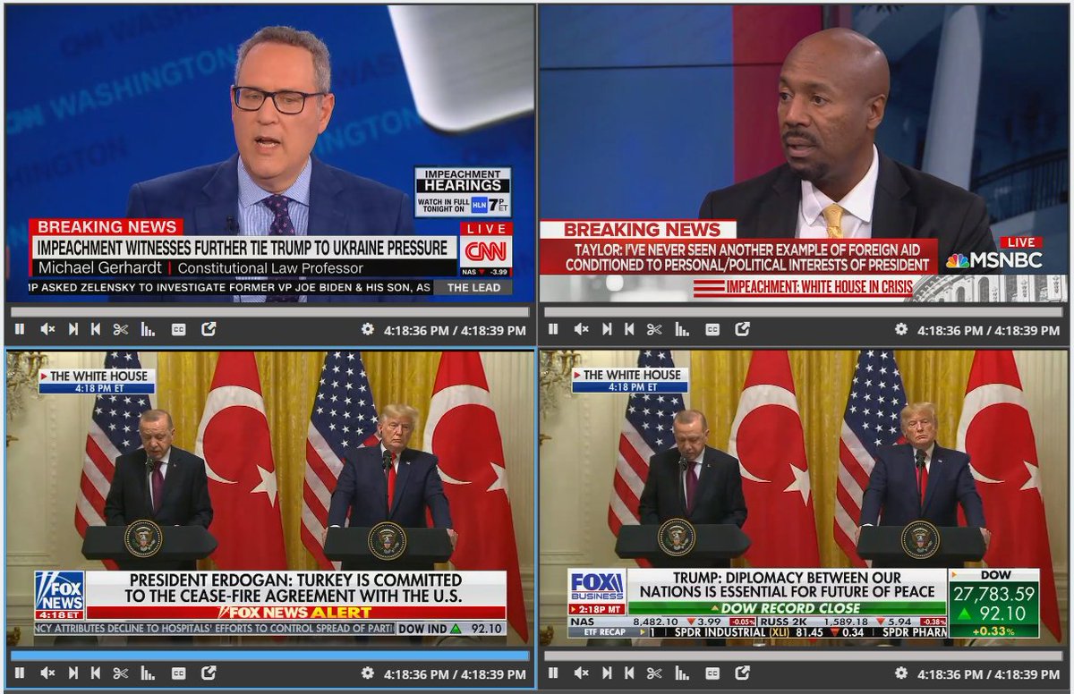 post-hearing coverage update --msnbc: impeachmentcnn: impeachmentfox news: nopefox business: nope