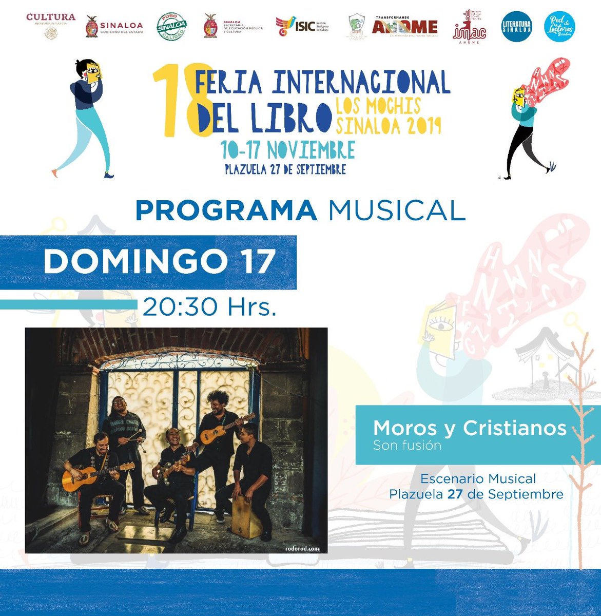 morosmexico's tweet photo. Este Domingo 17 de Nov, nos vemos en Los Mochis, Sinaloa. #FILlosmochis2019 https://t.co/tPTxUmKWeX