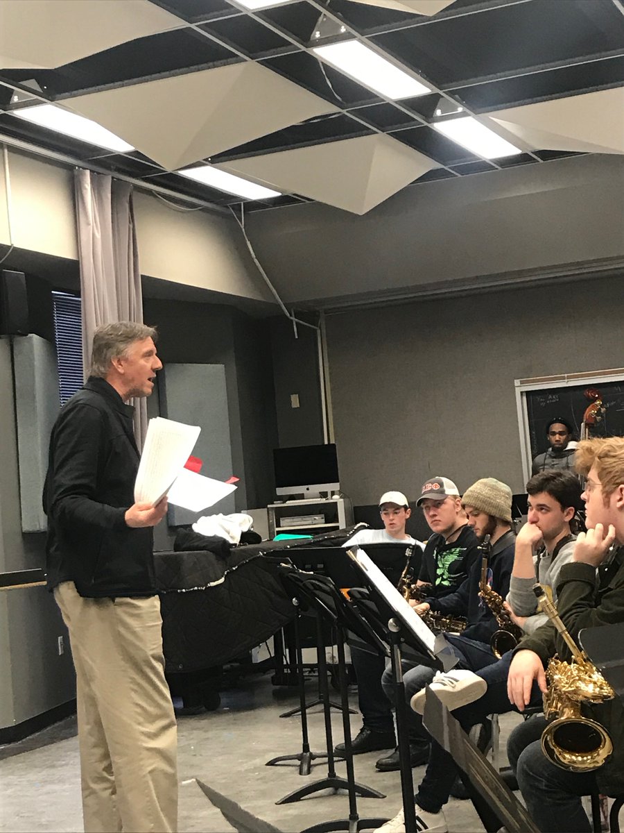Jazz trombonist, Conrad Herwig, stopped by the Concert Jazz Band's rehearsal today and gave a great clinic!