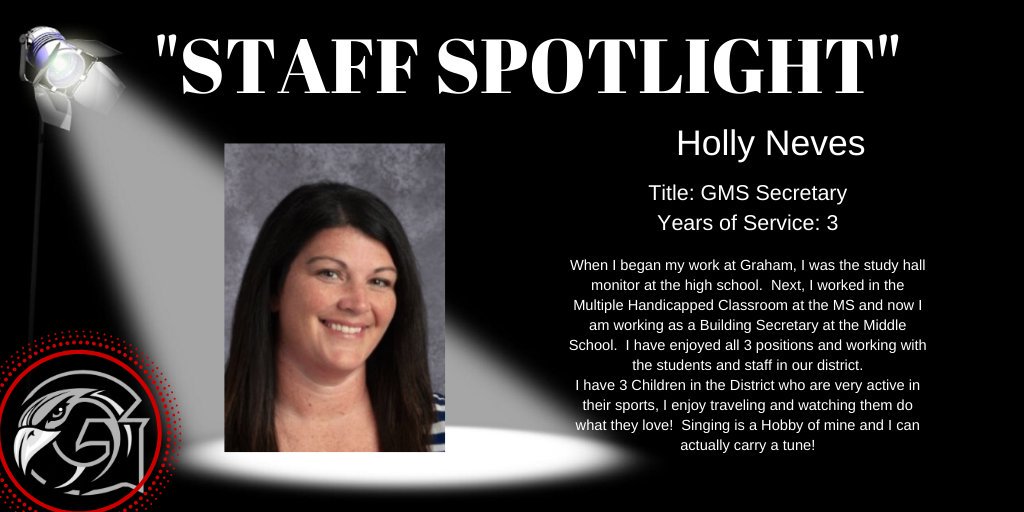 GrahamSchools's tweet photo. Congrats Holly!! 
#GLSPRIDE https://t.co/aOhEnAKUGx