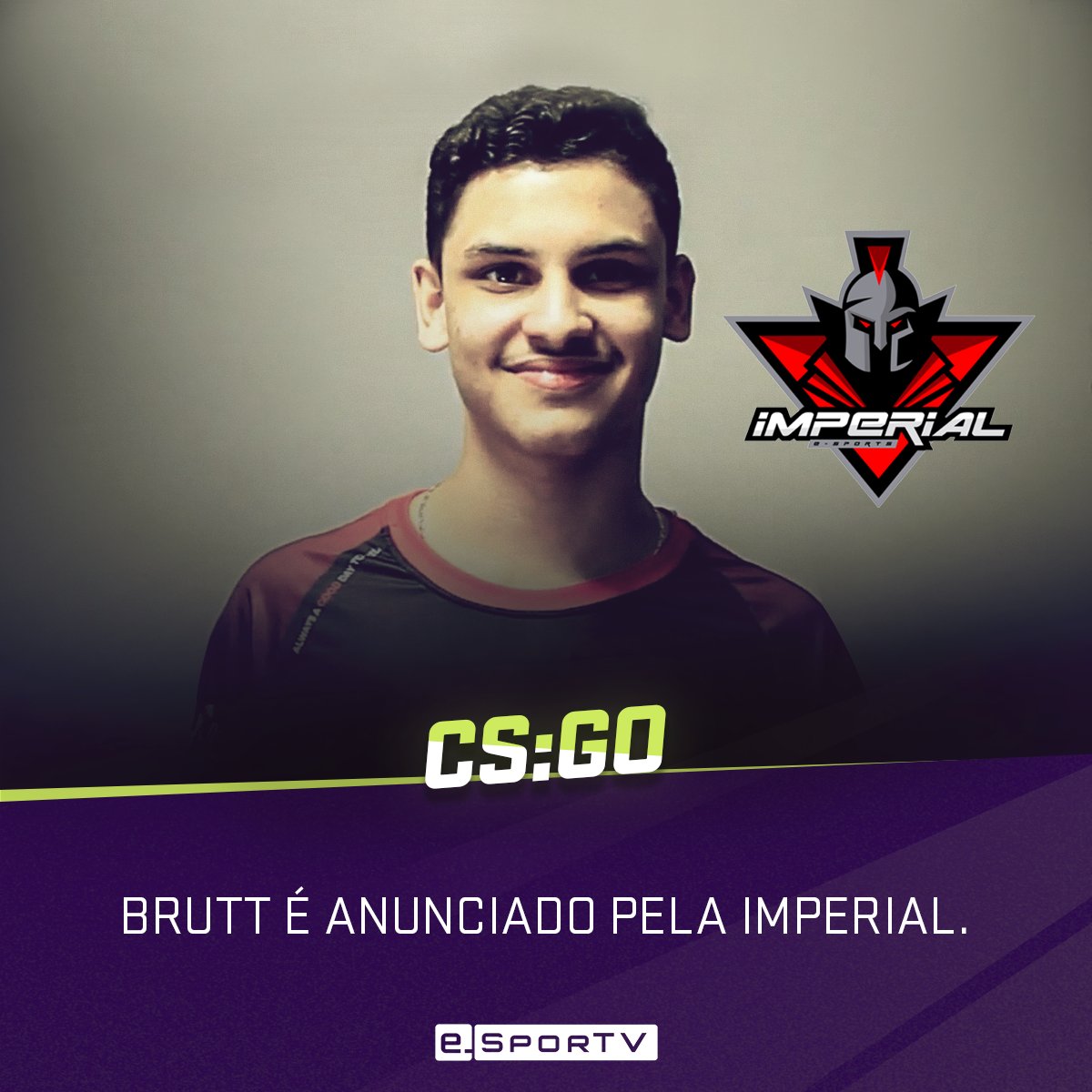 Jogador deixou a Team Reapers recentemente. Qual a expectativa de ver o player em ação pela Imperial?
⠀
Nesta quinta (14/11) e sexta (15/11) tem transmissão do CBCS, pelo SporTV3. O <a href="/bruttzin/">Matheus "brutt" Queiroz Coelho</a> fará sua estreia na partida de quinta.

#eSporTV