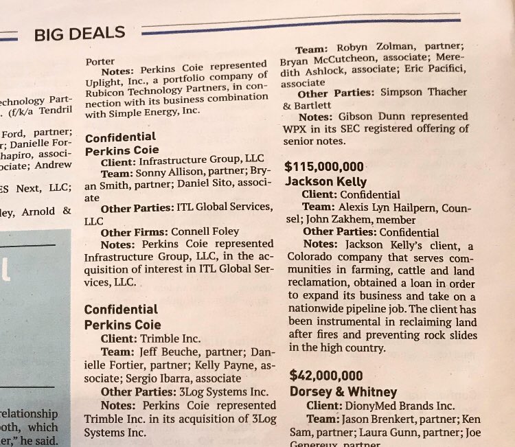 jacksonkellylaw's tweet photo. They’ve always been kinda a big deal to us, but it’s nice that @LawWeek took notice. Great job Jackson Kelly attorneys Alexis Hailpern and John Zakhem on helping a client with their “big deal.” #coloradolaw #lawweekColorado https://t.co/K2u4k8JwL2