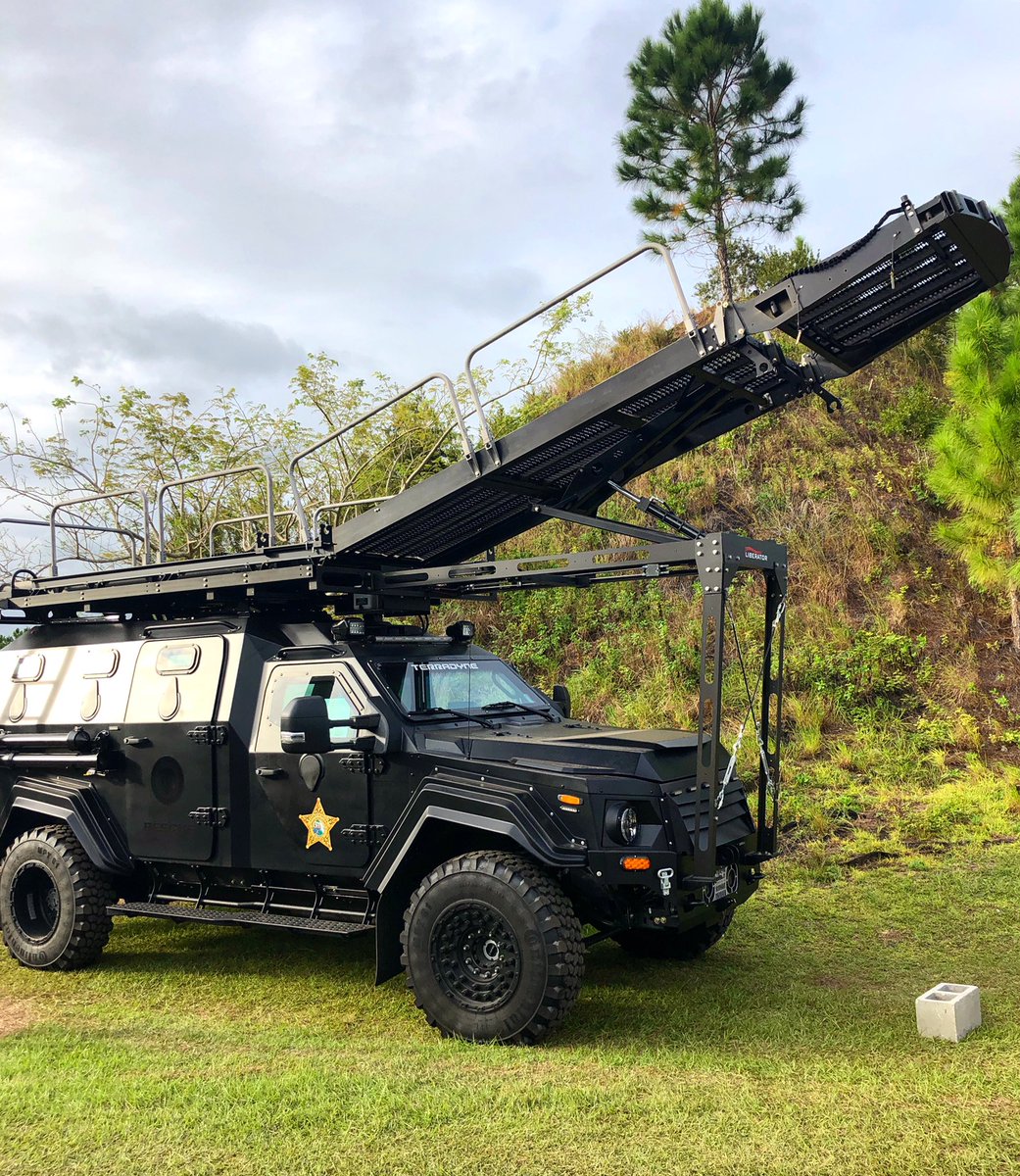 Patriot3Inc's tweet photo. If you’re at the 2019 #SWATRoundUp Competition in Orlando, FL, make sure to stop by the @spikes_tactical @TerradyneArmor stand to check out the Liberator #ElevatedTacticsSystem (ETS) on the Gurkha MPV!
For more info on the ETS systems, contact us at https://t.co/LbW3VSfN4t https://t.co/Zswc2YTt2h