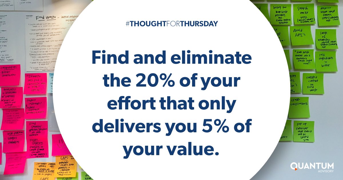 Quantum_Adv's tweet photo. We're all familiar with Pareto and the 80/20 rule. But, in trying to improve, it's almost impossible to make substantial inroads as quick as you'd like. Start with the low hanging fruit. Rinse &amp; repeat. 

#innovation #business #quantumadvisory https://t.co/qMwdf6chnA