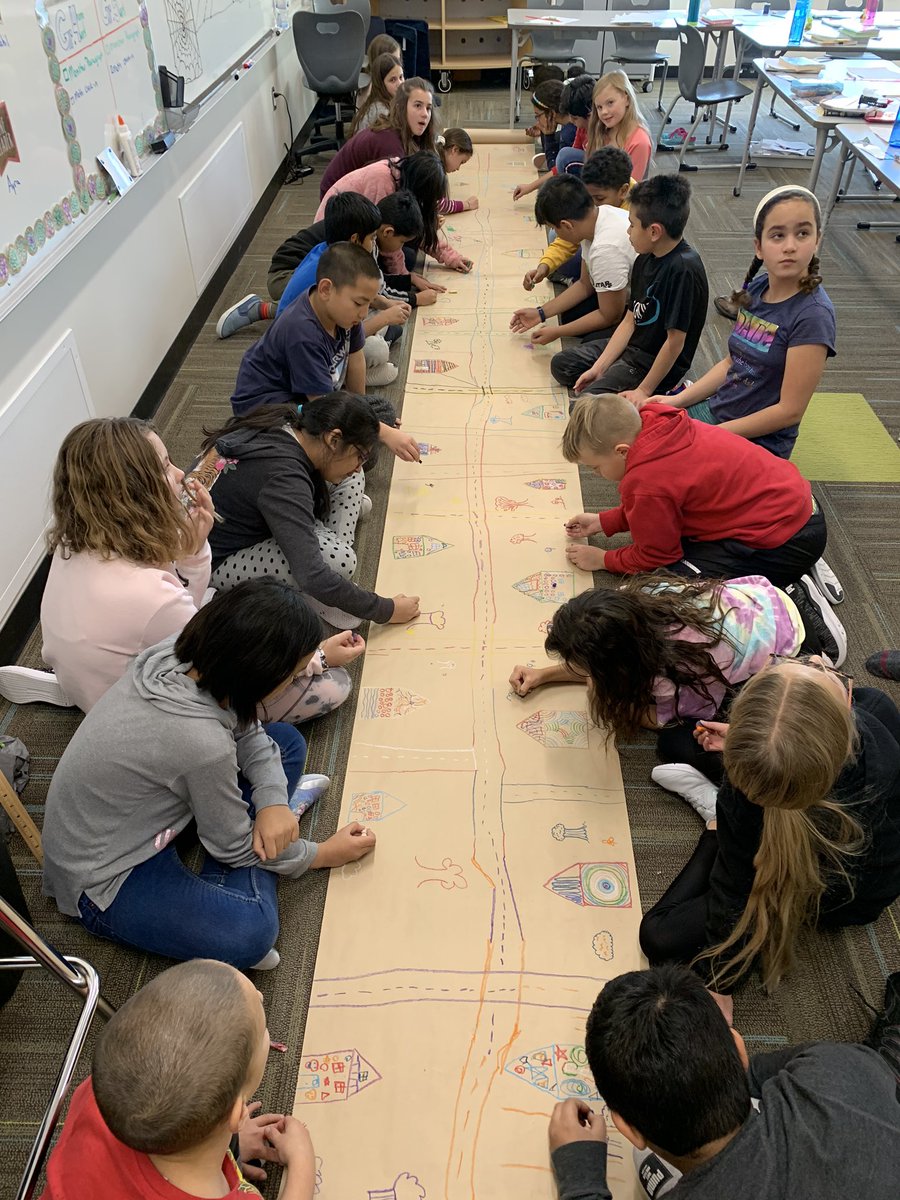 call_me_ms_h's tweet photo. We had such a blast making art together! It takes a village to make a village!
@WascanaPlains #createart #grade4 #grade5 #iteachsplit https://t.co/GTAMCQu5FP