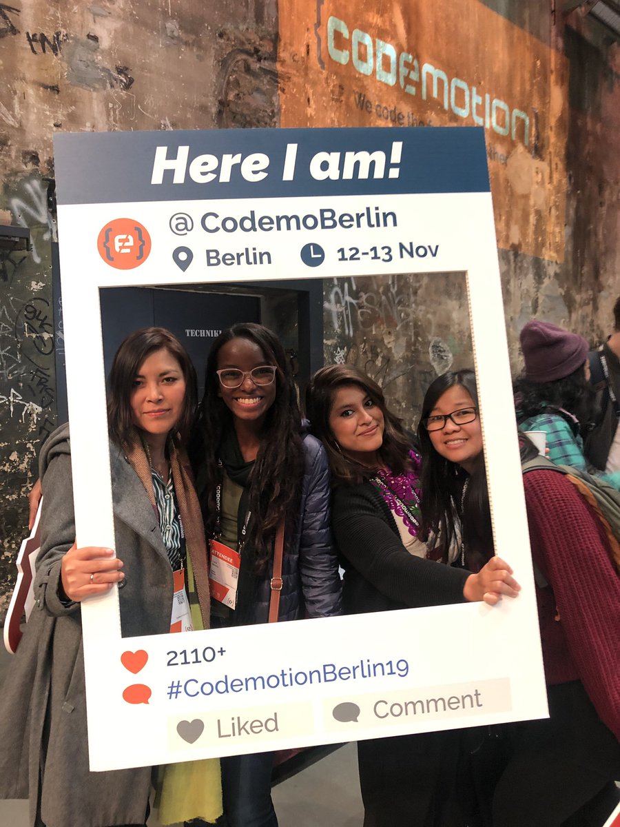 veernacular's tweet image. latinas in tech @ #CodemotionBerlin19 🥰✨🙌🏽🇧🇷🇬🇹🇲🇽🇵🇪🇻🇪