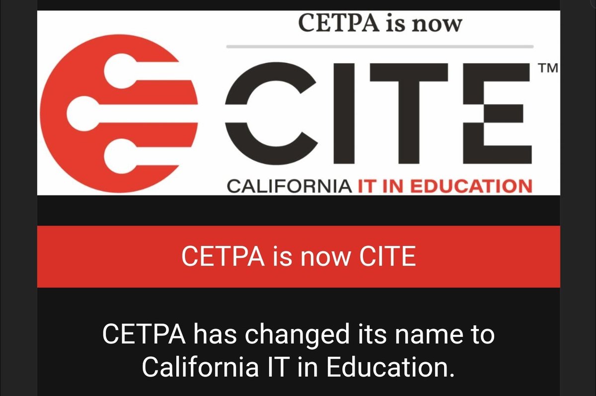 Loved the timing with the announcement and the email. Glad to be a part of #CITE2019!!