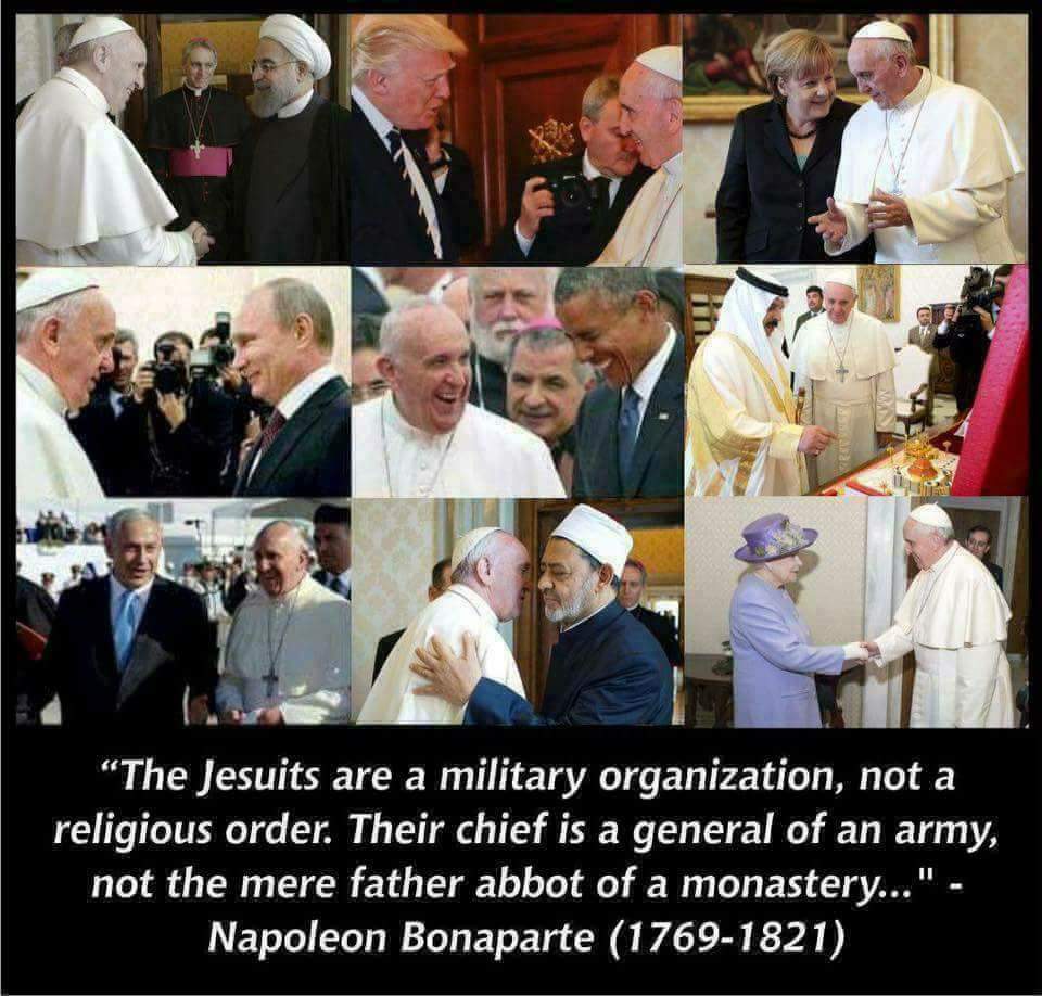 The Jesuits are not weak little priests like everyone believes. They are a Military organization and its members cannot question ANY order given from the their leader, the Black Pope. Once again this is all documented and has been known for centuries.