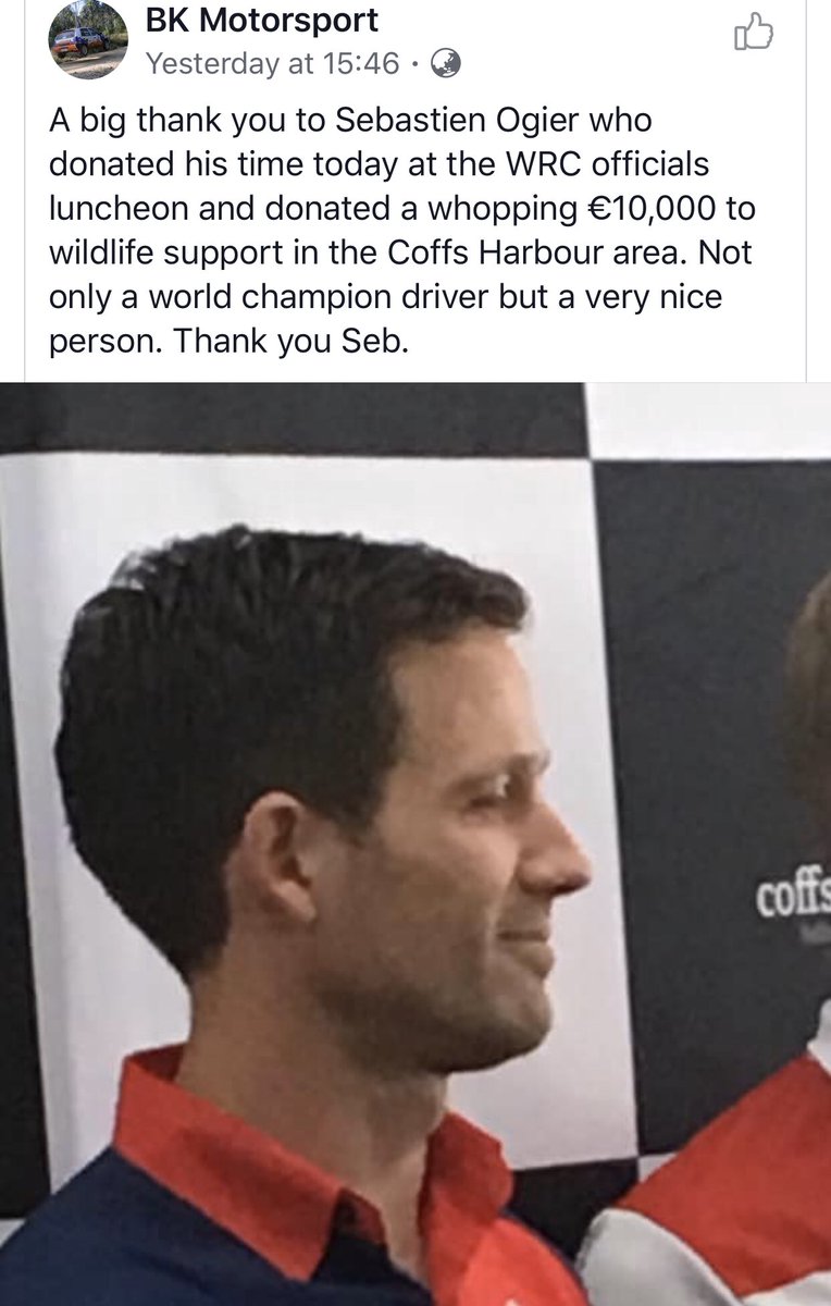 voiceofrally's tweet photo. Not only a great champion, but a great person.  Well done @SebOgier, fantastically generous of you. 
👏👏👏 https://t.co/ATORi3c9nt