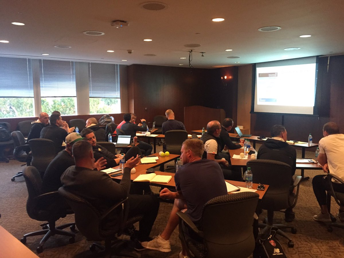 WadeWgilbert's tweet photo. 4 days of teaching and learning in Dallas with coaches and staff from the Rangers, Cowboys, Pro and Olympic coaches from US, Australia and Canada. https://t.co/R87pst9l8W