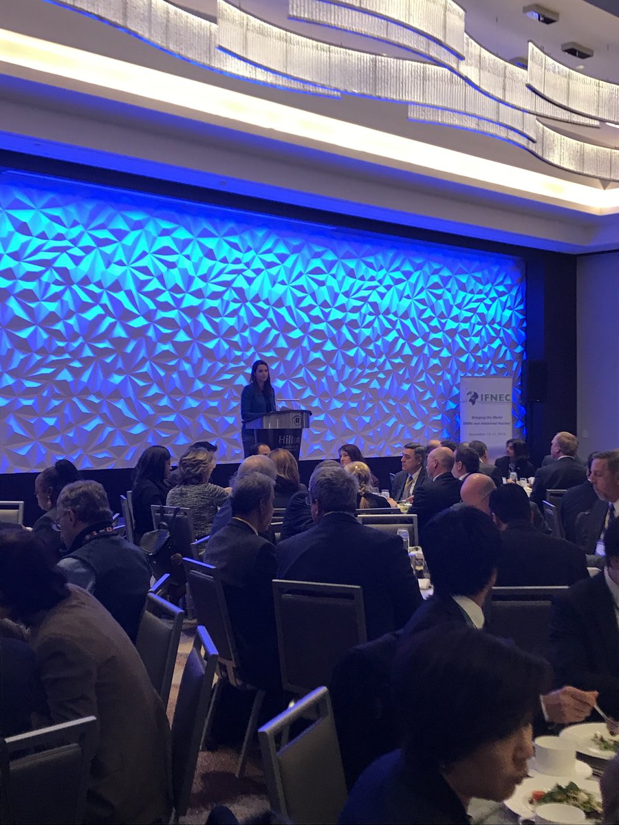 NuScale_UK's tweet photo. NuScale’s @LenkaKollar gives remarks on behalf of @IYNC at the #IFNEC meeting, making the case for young professionals to take the charge on new #nuclear energy solutions. https://t.co/BRO6F5yH3e