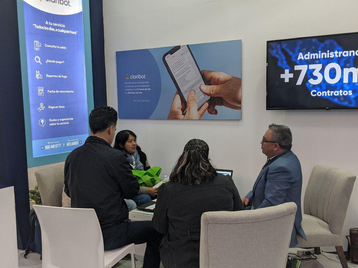 ClaritiMx's tweet photo. El evento más importante para los organismos operadores de agua ANEAS 2019.
Clariti en conversaciones con Gerentes Generales y Comerciales, para trabajar en un organismos eficiente y productivo en su área comercial.

#Clariti #CuidamosElAgua #AsíDeSencillo #ANEAS2019 https://t.co/zW0BfSWQ06