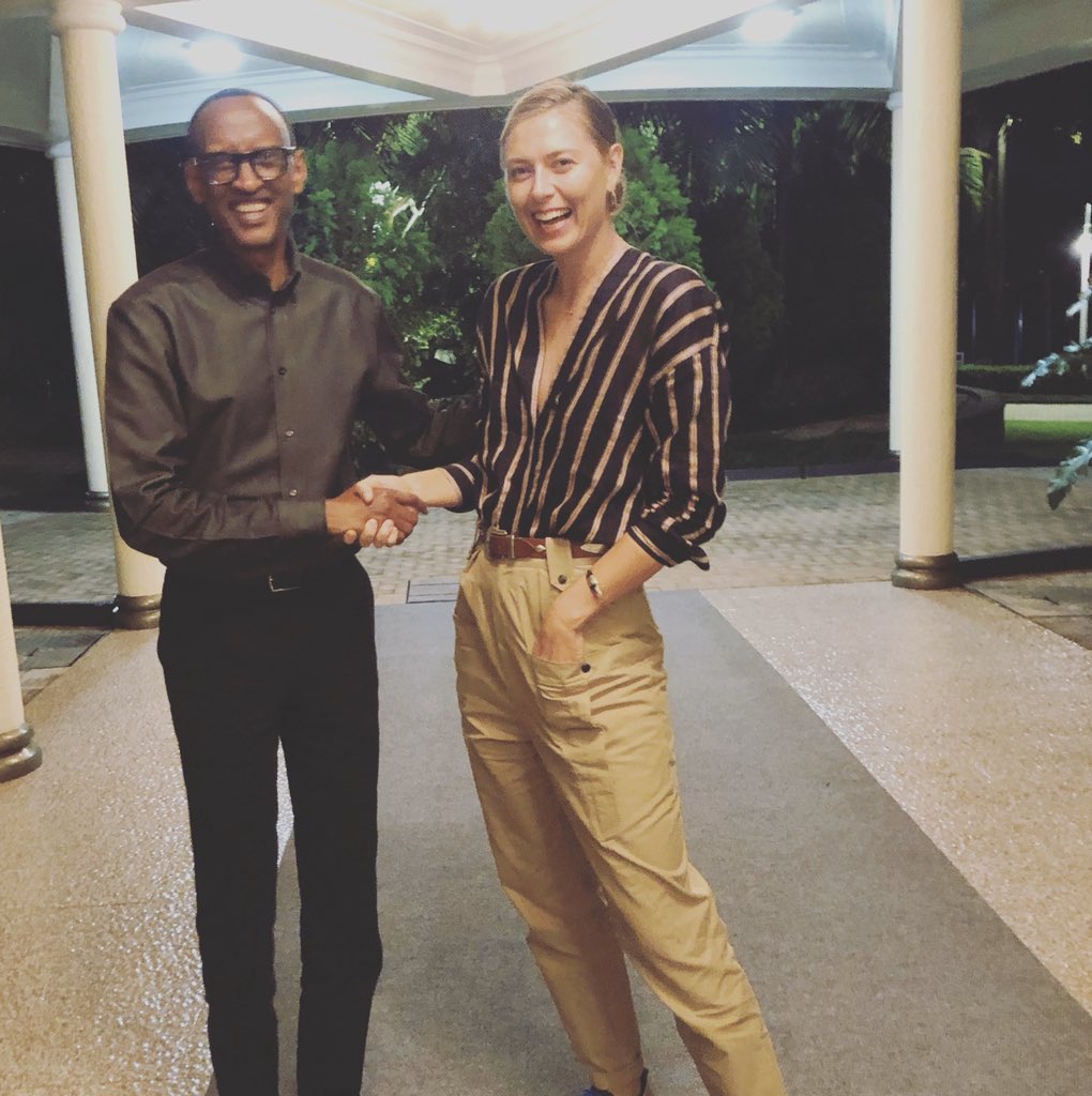 DavidToovey's tweet photo. "#Rwanda, you are so special." - International tennis champion @MariaSharapova shares her reflections after meeting President @PaulKagame and trekking to see the majestic mountain gorillas. #VisitRwanda https://t.co/7P2YUDgy9o