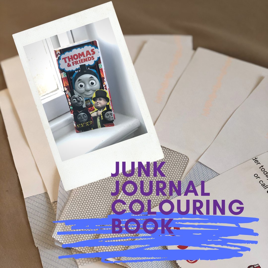 New tutorial up on the blog all about how to turn old junk mail and torn kids magazines into a fun Junk Journal Colouring Book you can gift to your favourite kid.  
soo.nr/jqDE . #thomasandfriends #junkjournal #giftsforkids #thomasthetankengine #craftideasforkids