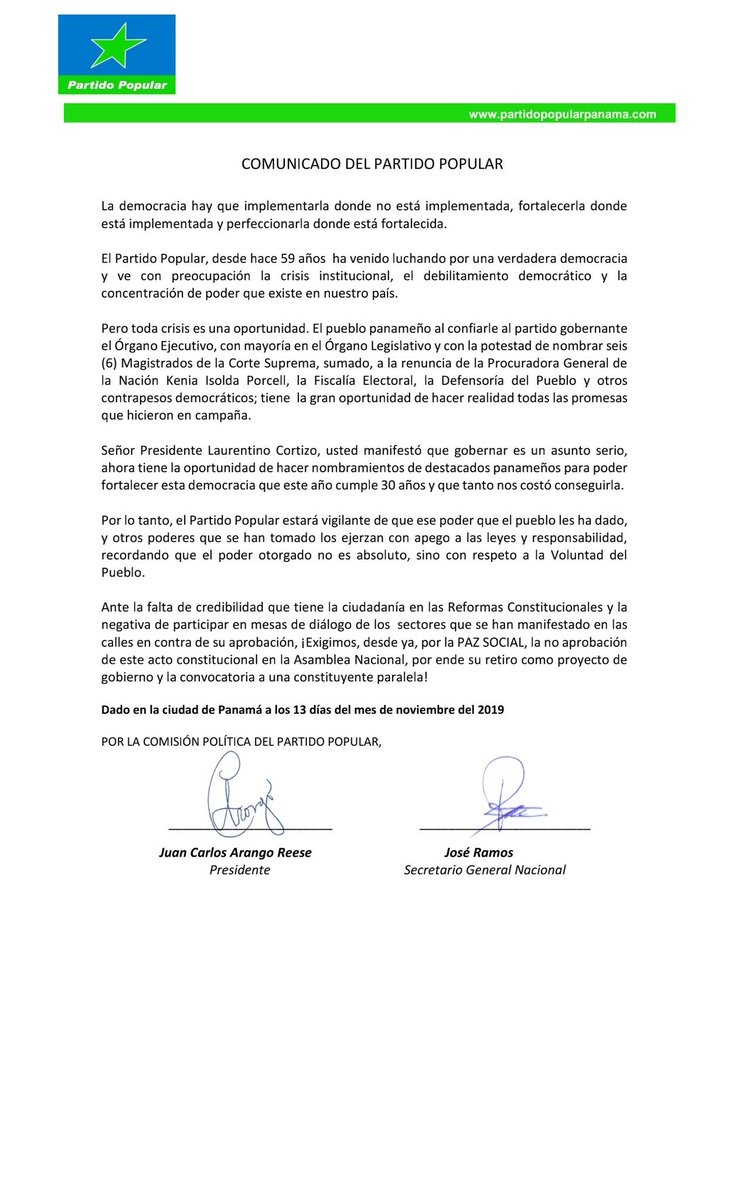 Comunicado.