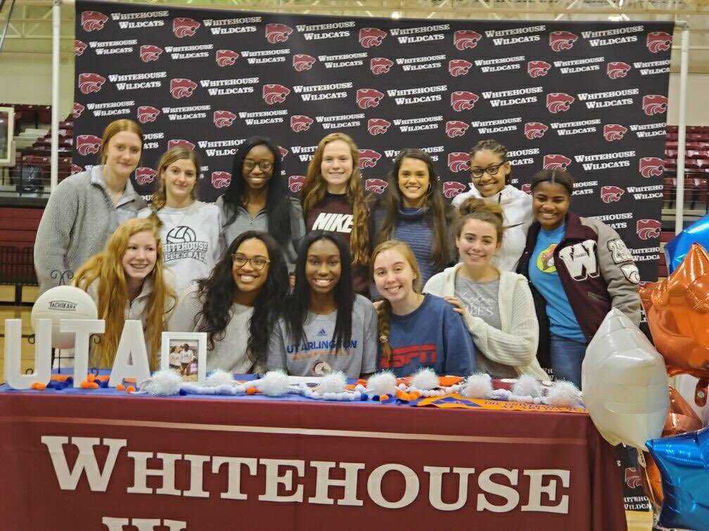 WhitehouseISD's tweet photo. Congratulations Briana Brown! Briana signed her National Letter of Intent to play volleyball with UT Arlington upon graduation from WHS! We’re proud of you!! @_ladycatvball_ @mrgarred @WHSAthletics4 https://t.co/JO7KRqagwq