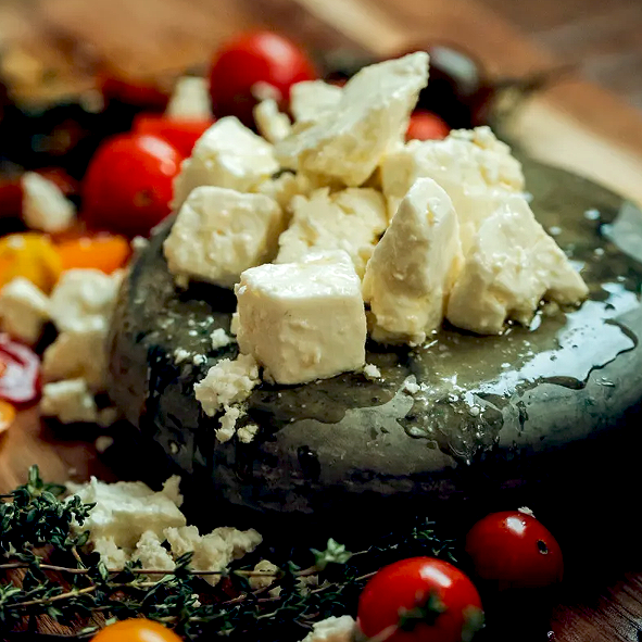 nolacheesefest's tweet photo. This Marinated Aged Feta from @BaetjeFarms is made from goats milk and aged for 1 year. The marinade is created from steeping herbs, peppercorns &amp; garlic in a blend of imported Greek grape seed and olive oil. Flavor explosion in your mouth! 🧀 A must try at #NOLACheeseFest https://t.co/cLKnPZBPbn