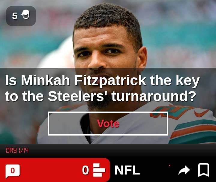 MySportsVoteNFL's tweet photo. Do you think Minkah Fitzpatrick is the key to the Steelers' turnaround? #Steelers #Pittsburgh https://t.co/OjOgsNGnlZ