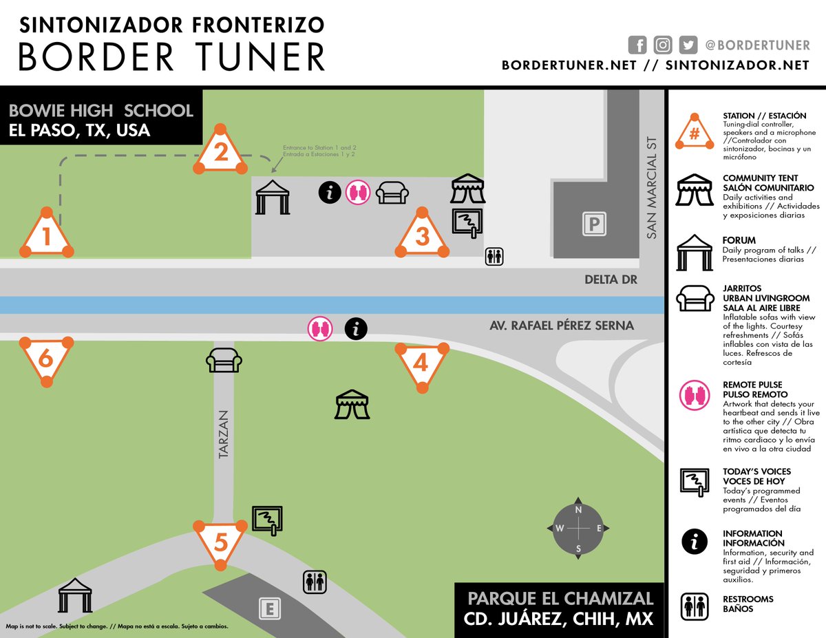 You can't miss it! Find your way to Border Tuner // ¡No te lo pierdas! Así es como llegas a Sintonizador Fronterizo. #BorderTuner