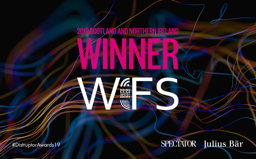SpectatorEvents's tweet photo. The winner of Scotland and Northern Ireland category goes to... @WFSTechnologies #DisruptorAwards19 https://t.co/QSb5YW0UZI