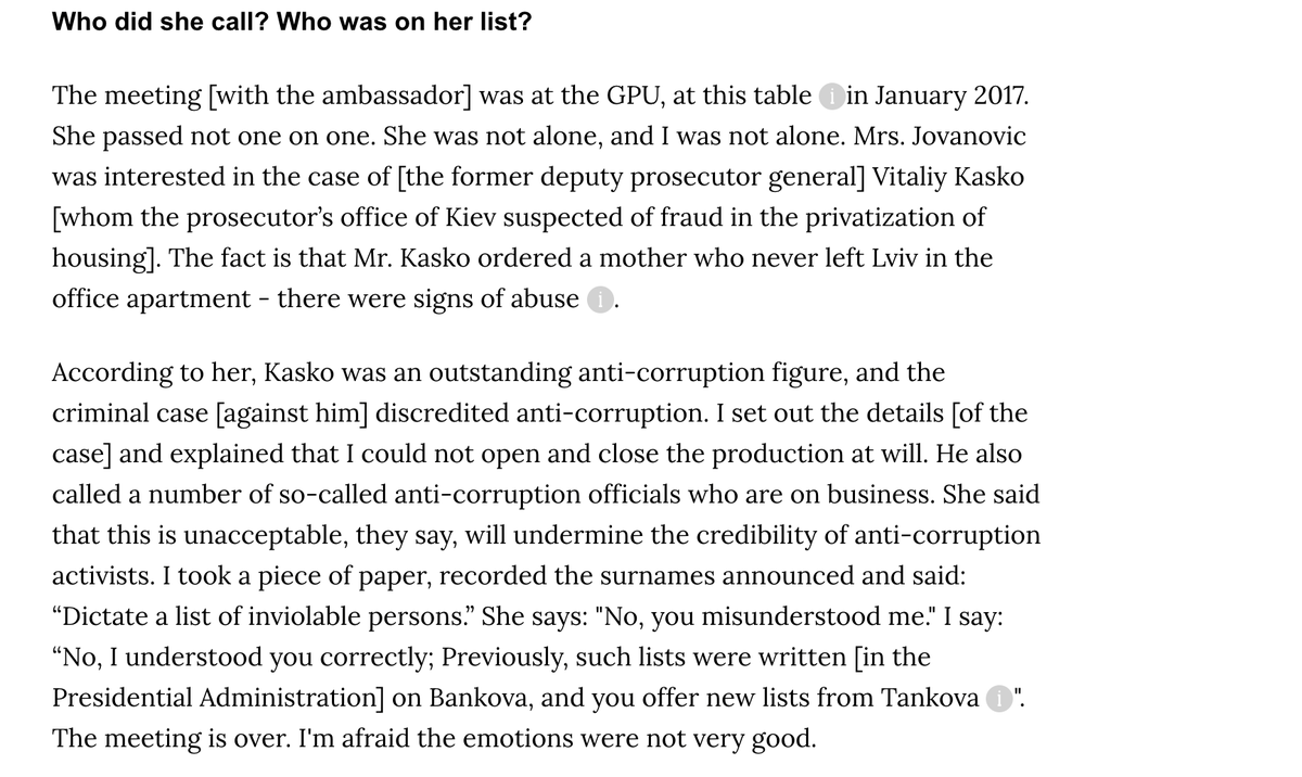 Here is his take on the wonderful ambassador everyone was boohooing about this morning. She didn't had him a list. But she dictated one. Note the name Vitaly Kasko: /6