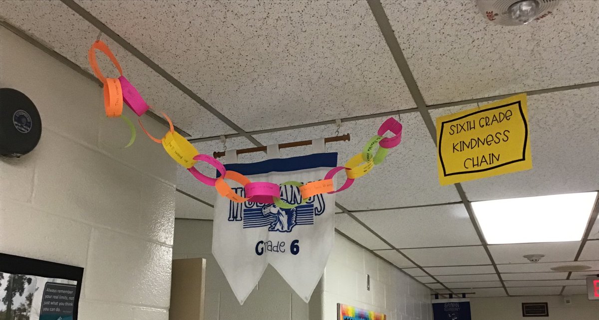 World Kindness Day was in full-swing today in 6M! Sixth graders have been eagerly adding to our hallway kindness chain and checked off different random acts of kindness they completed throughout the day! #worldkindnessday #spreadkindness