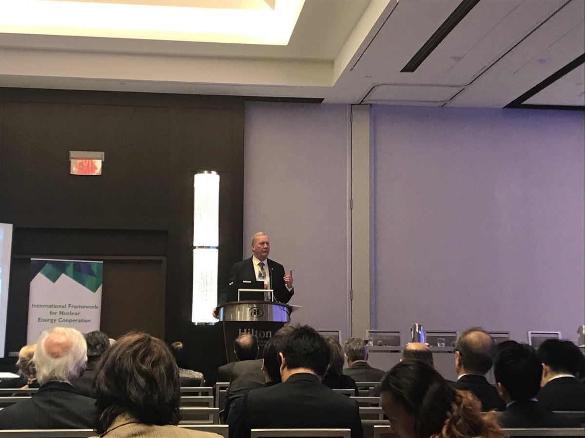 NuScale_Power's tweet photo. CEO John Hopkins shares NuScale’s experience with the #nuclear regulatory process at the #IFNEC meeting in Washington, DC, hosted by @ENERGY. https://t.co/06cNJbhU2x
