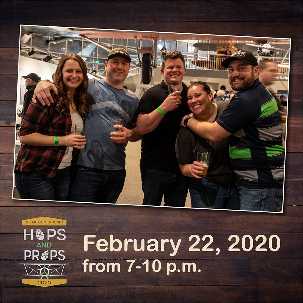 museumofflight's tweet image. Bring your brew crew to Hops &amp;amp; Props! Tickets on sale November 20th! 🍻✈️
Membership pre-sale starts @10am | General @2pm
Get them @ bit.ly/36FMpp1
#HopsandProps #MuseumofFlight