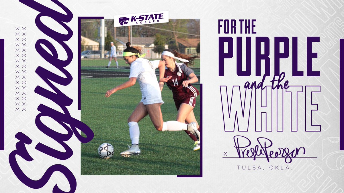 KStateSOC's tweet photo. Welcome to the Family, a 2-time All-District selection &amp; a member of the 2018 Tulsa World All-World Girls Soccer Second Team, a midfielder/defender from Tulsa, Oklahoma, Presli Pearson (@PresliPearson).
 
#KStateSOC #EMAW https://t.co/Xz54R7HoLP