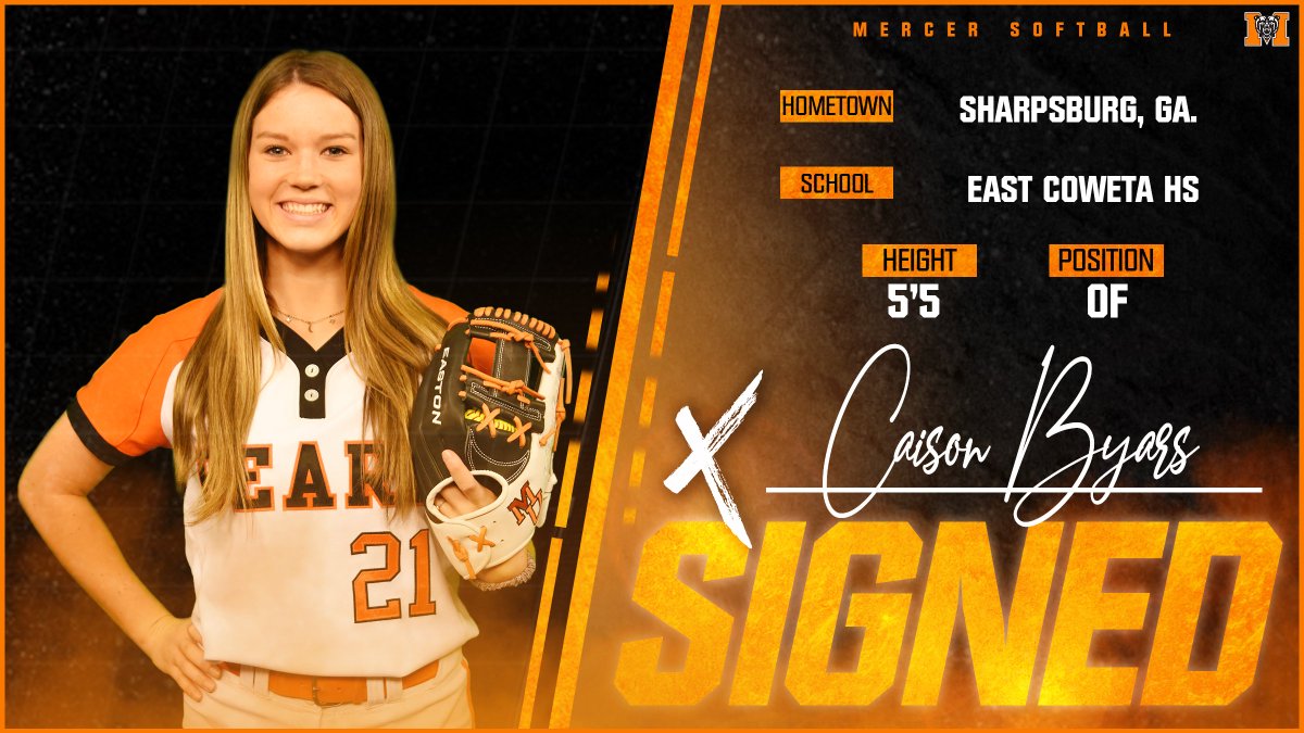 MercerUSoftball's tweet photo. From right down the road ...
Welcome to the Mercer Family, Caison Byars! π»
#NSD19 | #RoarTogether https://t.co/AyqxJ6Gm0I