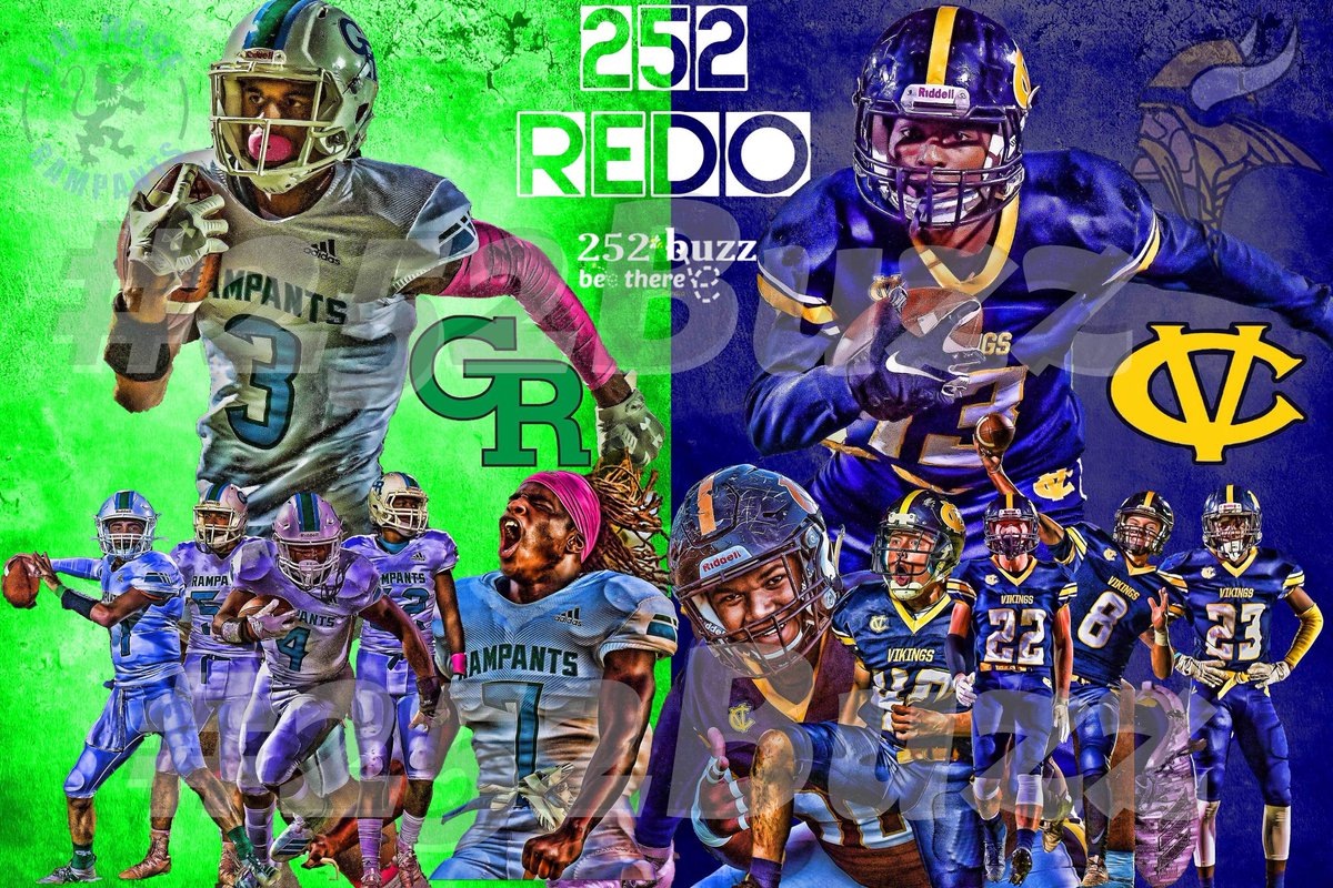 252Buzz's tweet photo. DH Conley will host JH Rose Thursday night in the first round of the @nchsaa 3A football playoff. Kickoff is at 7:30 p.m. (game moved to Thursday due to threat of bad weather on Friday). The Vikings defeated the Rampants in overtime last month. #252Buzz https://t.co/pLIALavLDu
