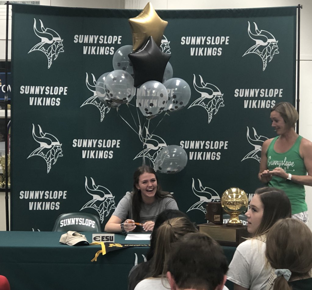Slope Senior <a href="/allybissa12/">ally</a> signing with Emporia State! #NLISigningDay 
Congrats Ally! #slopevolleyball