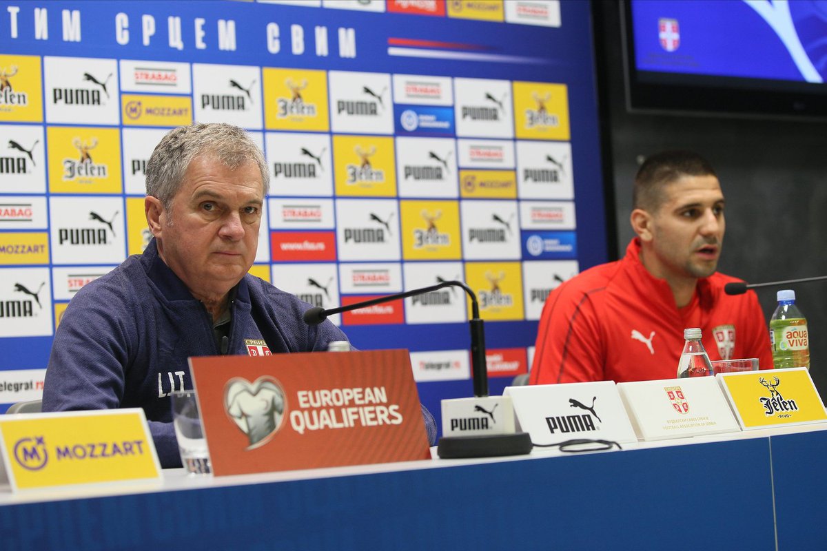 FSSrbije's tweet photo. 🎙️ | 🇷🇸🆚🇱🇺 #SRBLUX
Тумбаковић и Митровић пред Луксембург.
👉 https://t.co/dnOr75NvX2
#SecemSvim #Orlovi #Srbija #FSS https://t.co/f4JTRQgdeP